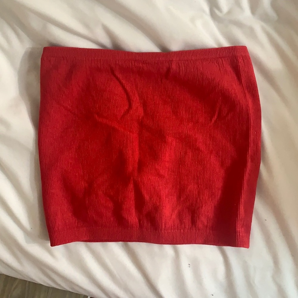 Red tube top